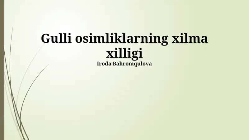 Yetishtirilgan o'simliklarning xilma-xilligi