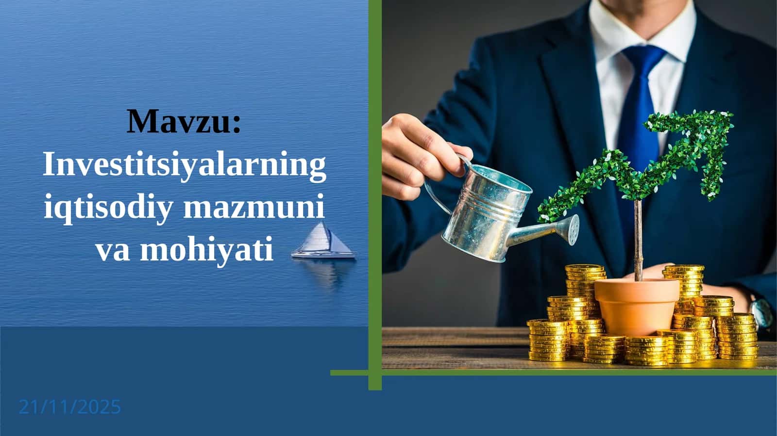 Investitsiyalarning iqtisodiy mazmuni va mohiyati