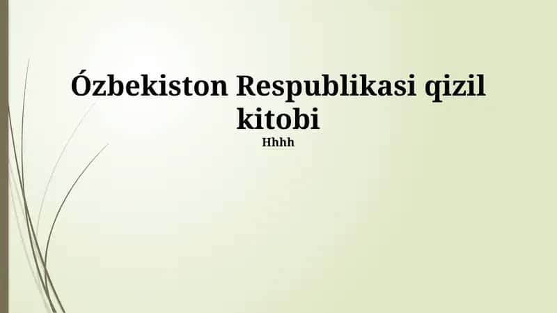 Oʻzbekiston Respublikasi qizil kitobi