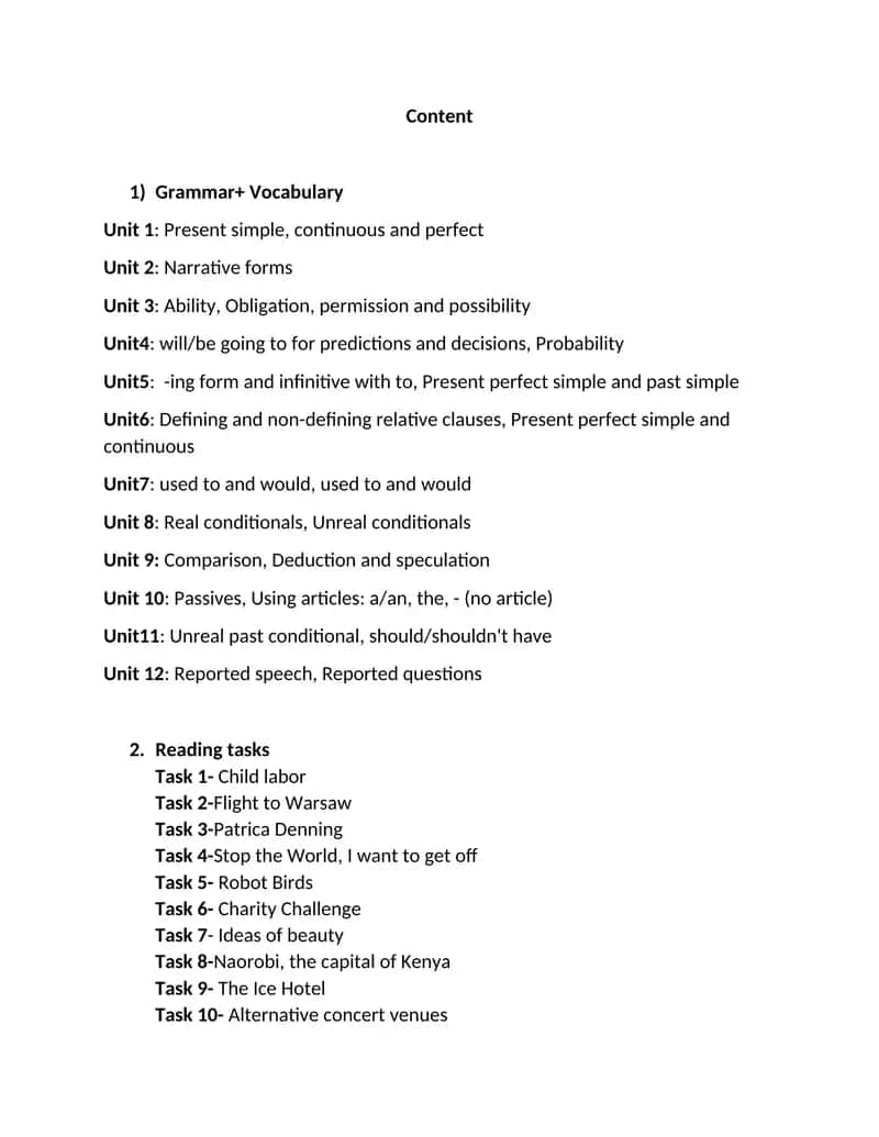 Grammar+ Vocabulary