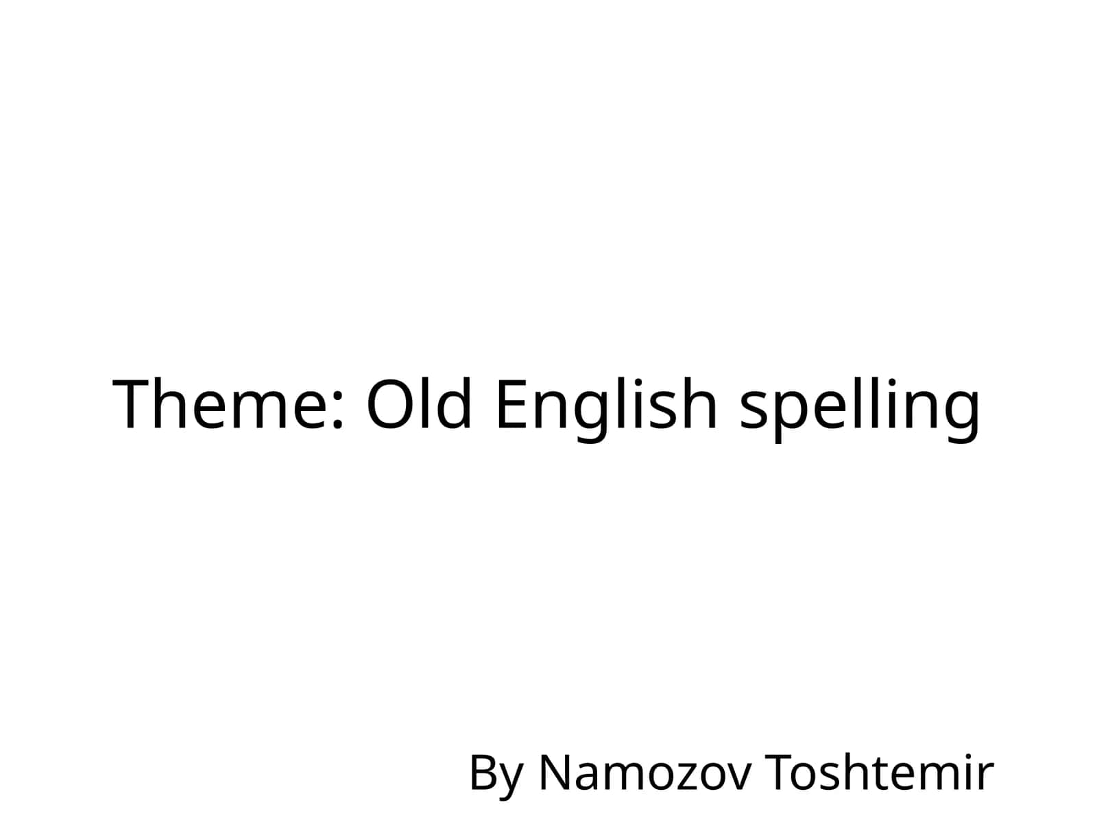 OldEnglishspelling