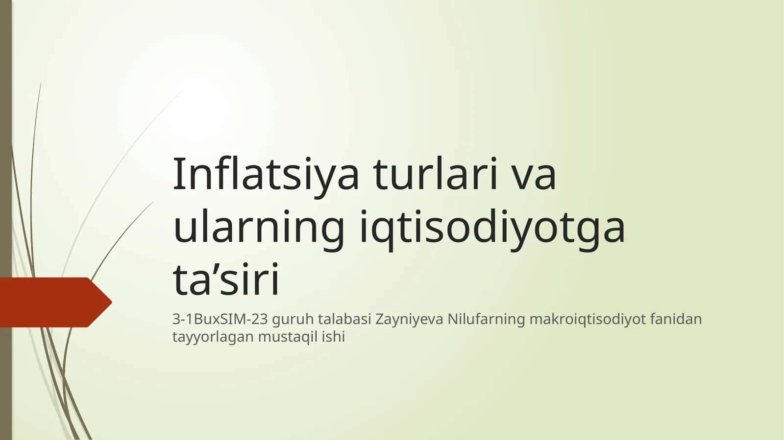 Inflatsiya turlari va ularning iqtisodiyotga ta’siri