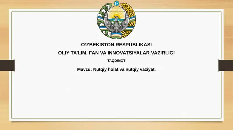 Nutq maqomi: Asosiy tushunchalar