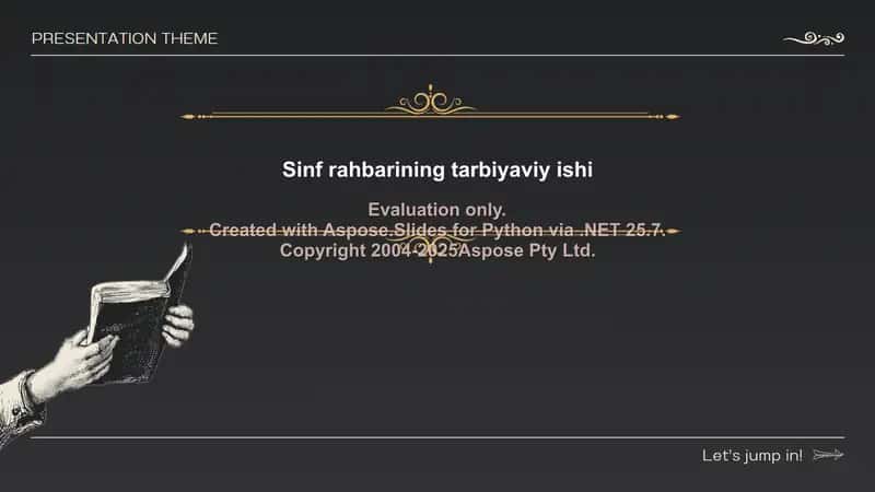 Sinf rahbarining tarbiyaviy ishi