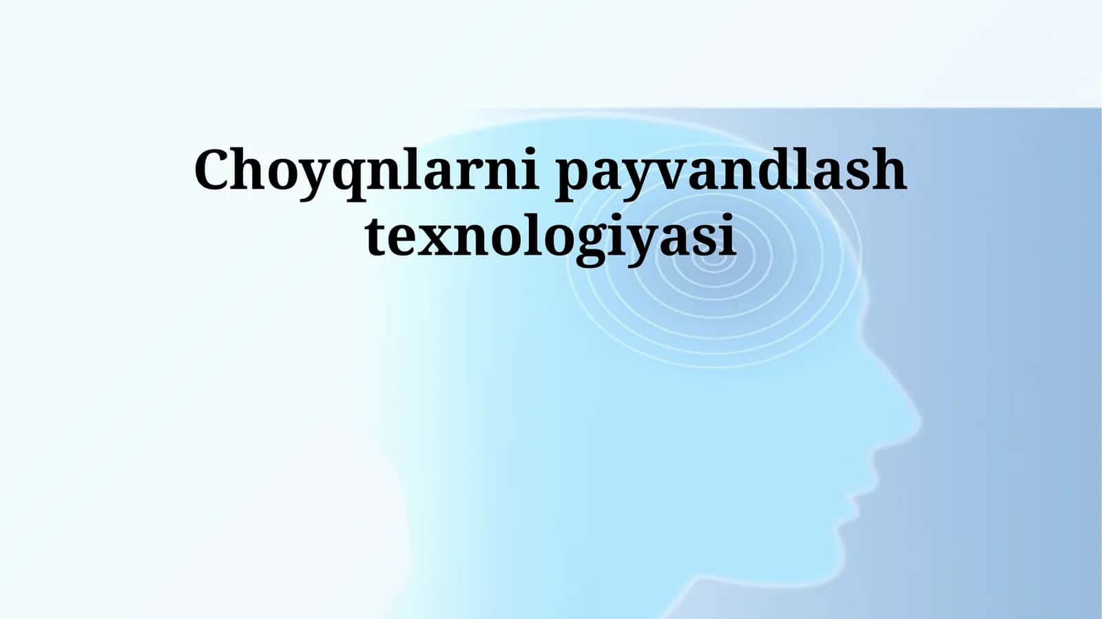 Choyqnlarni payvandlash texnologiyasi