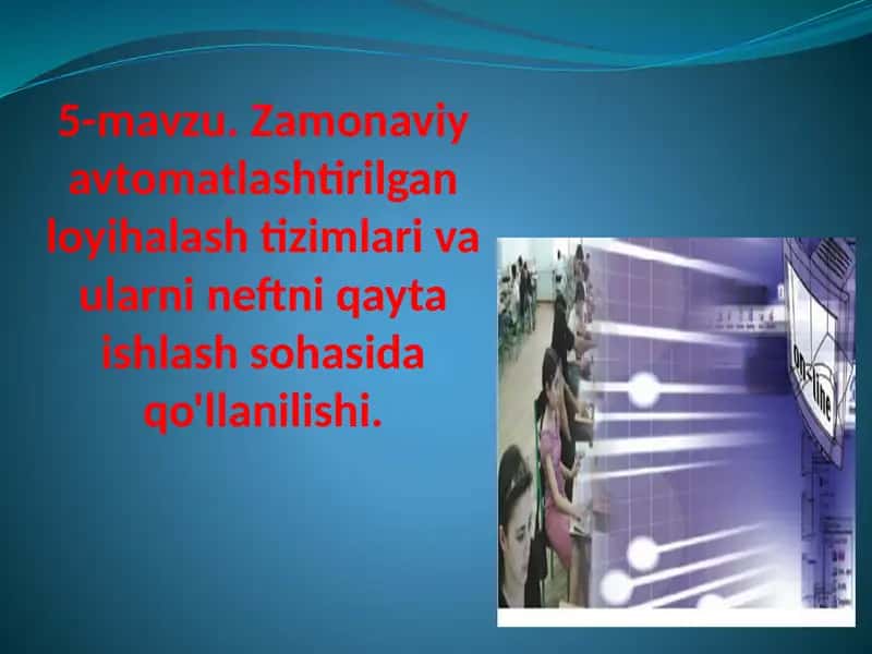 Texnik tizimlarda axborot texnologiyalari
