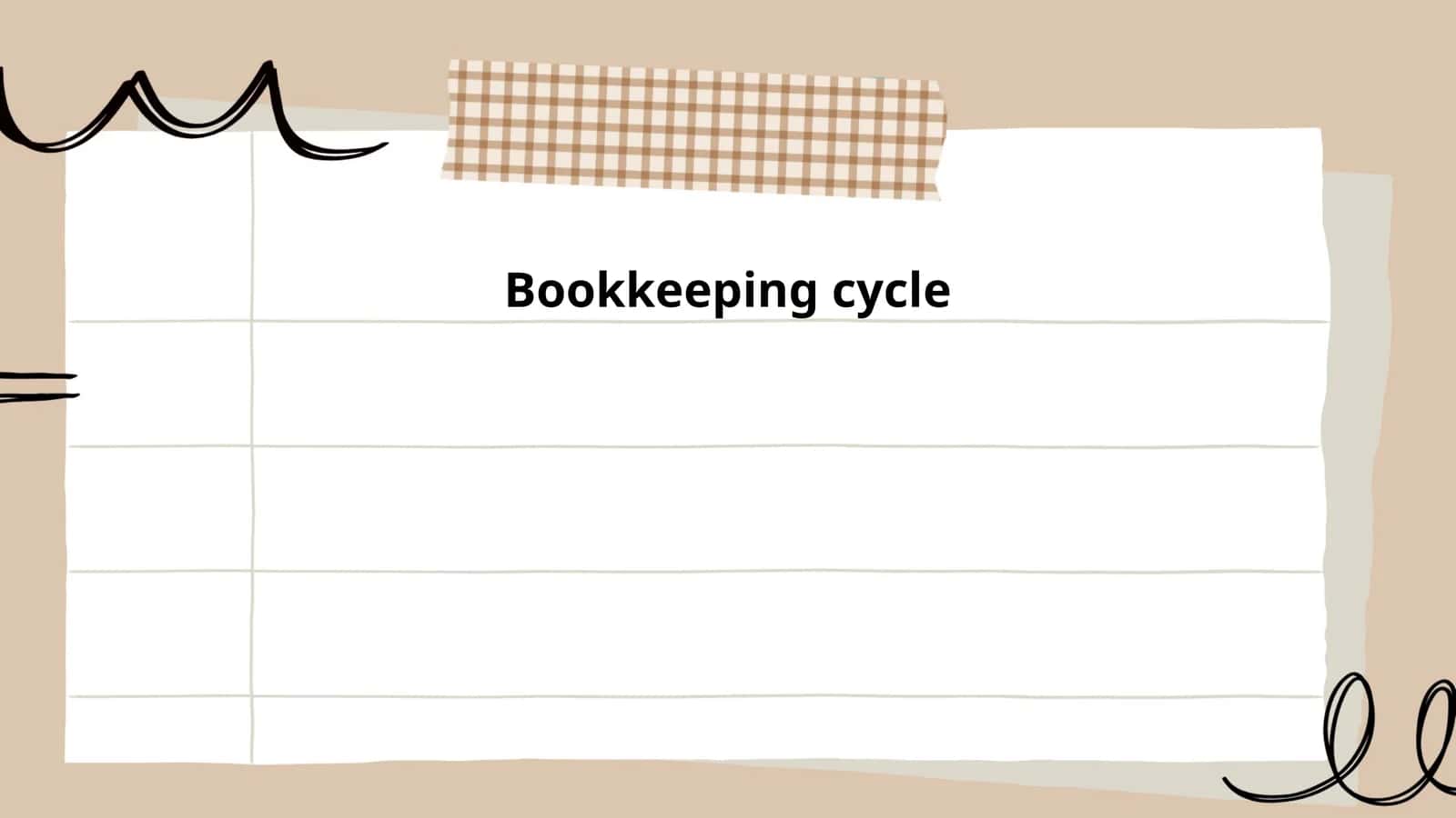 Bookkeeping cycle