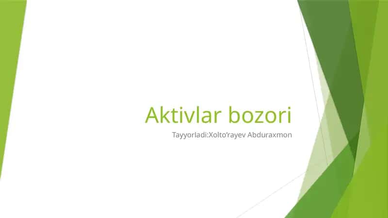 Aktivlar bozori