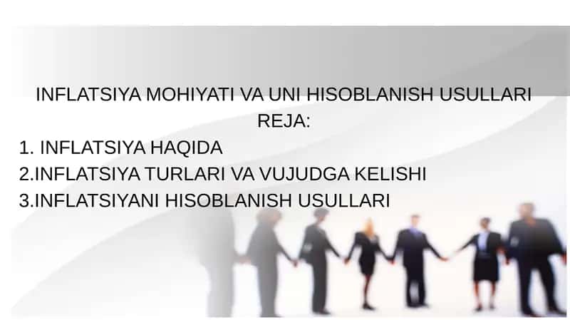 INFLATSIYA MOHIYATI VA UNI HISOBLANISH USULLARI