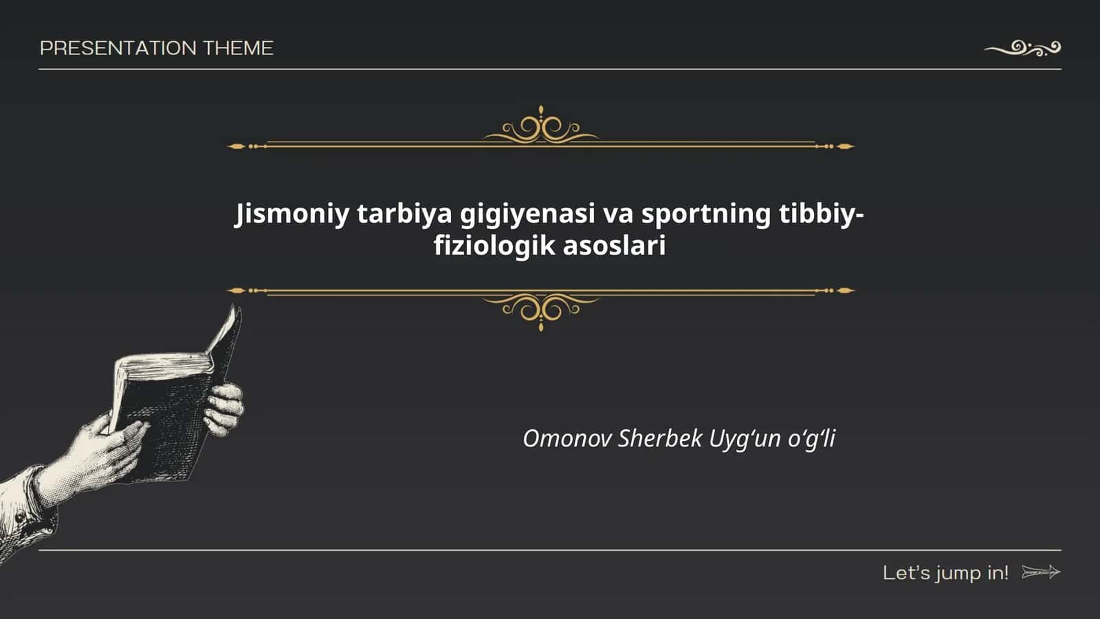Jismoniy tarbiya gigiyenasi va sportning tibbiy-fiziologik asoslari