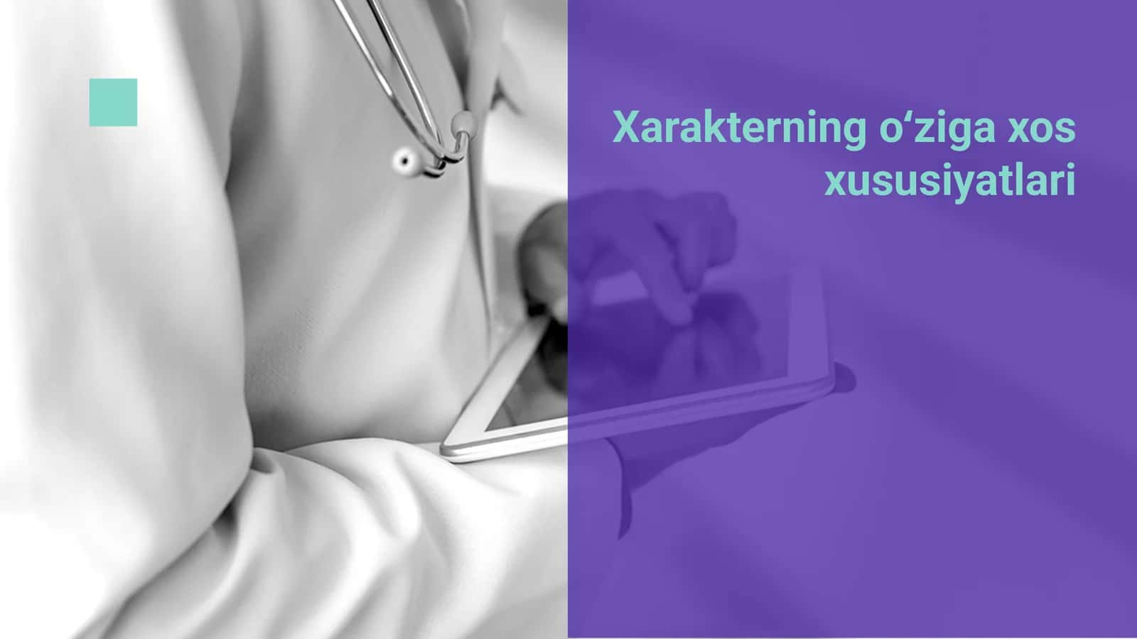 Xarakterning oʻziga xos xususiyatlari