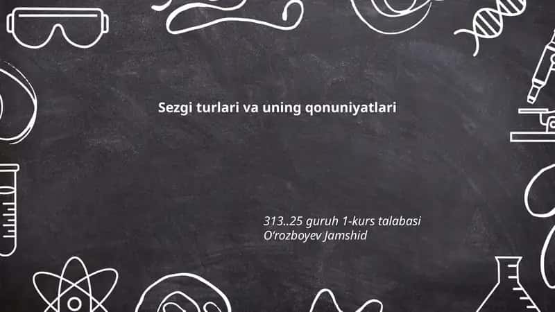 Sezgi turlari va uning qonuniyatlari