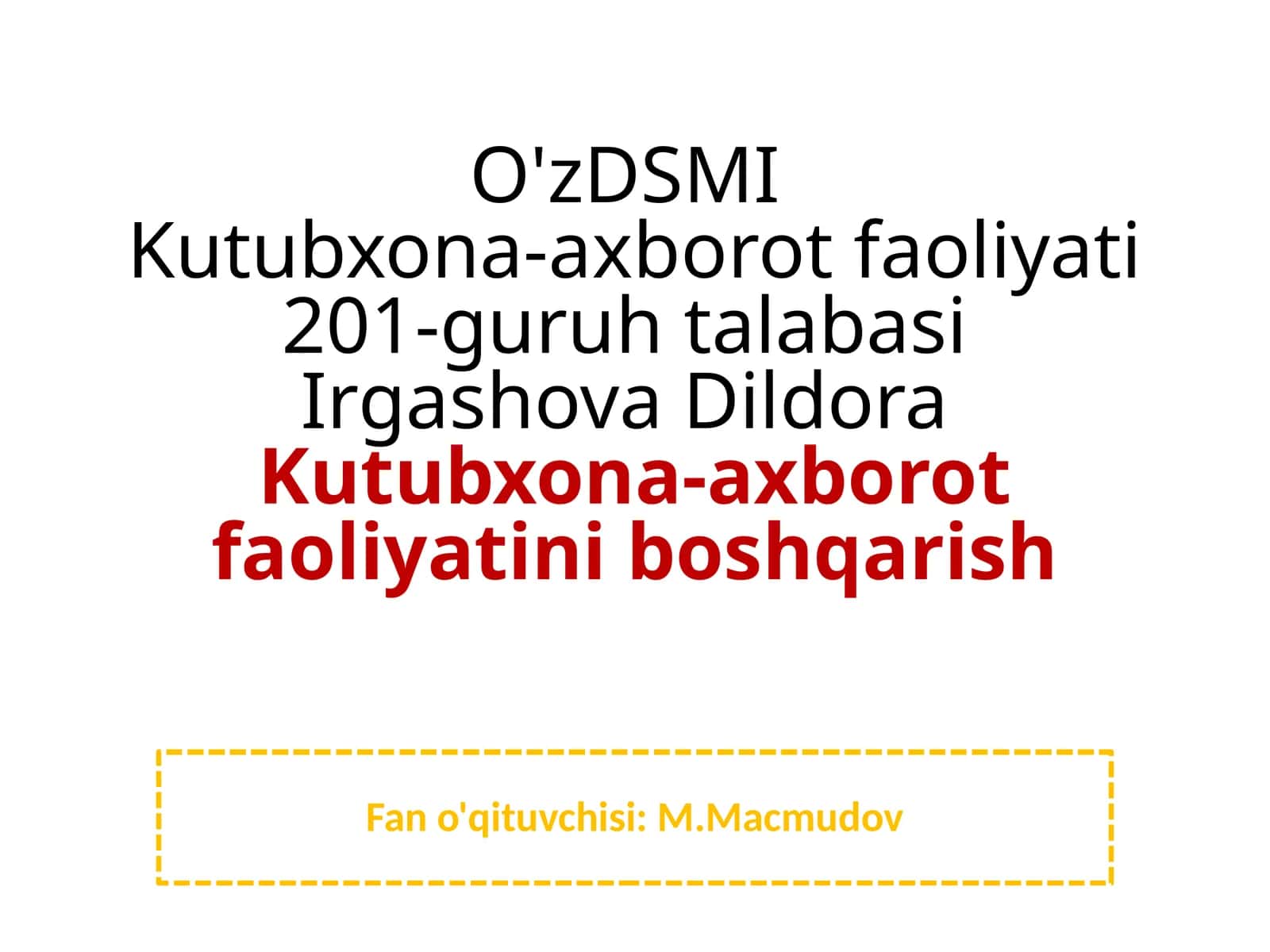 Kutubxona-axborot faoliyatistatistikasi