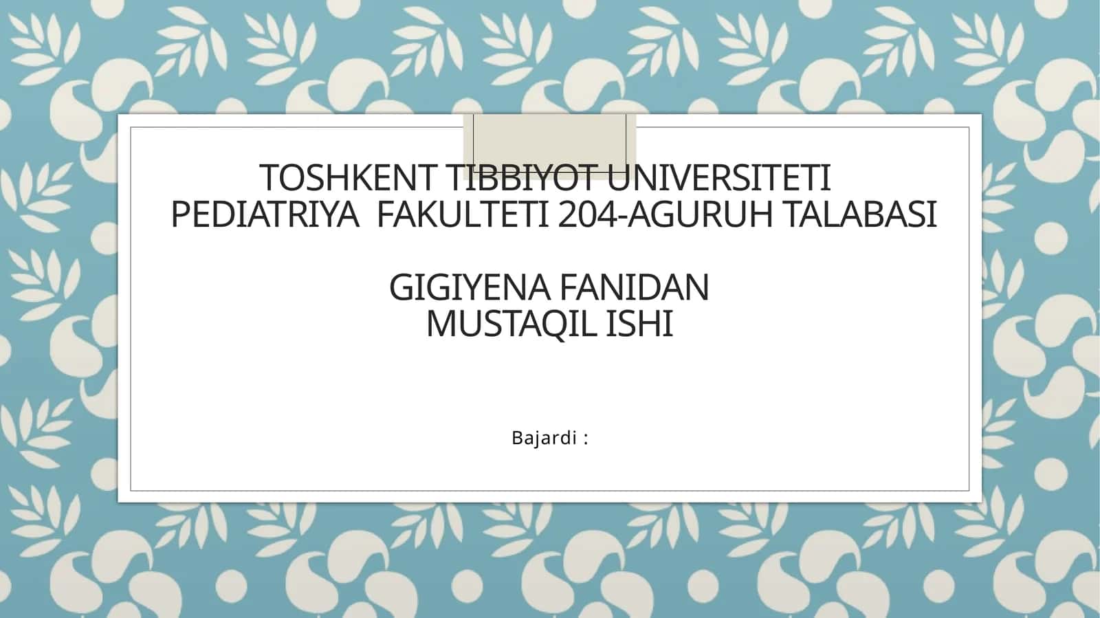 ovqat mahsulotlarini sifatini gigyenik baholash , oziq ovqat xavfsizligi  ovqatdan zaharlanish vaula