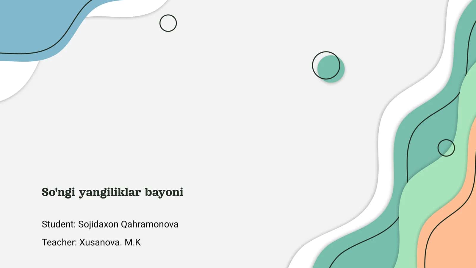 So'ngi yangiliklar bayoni