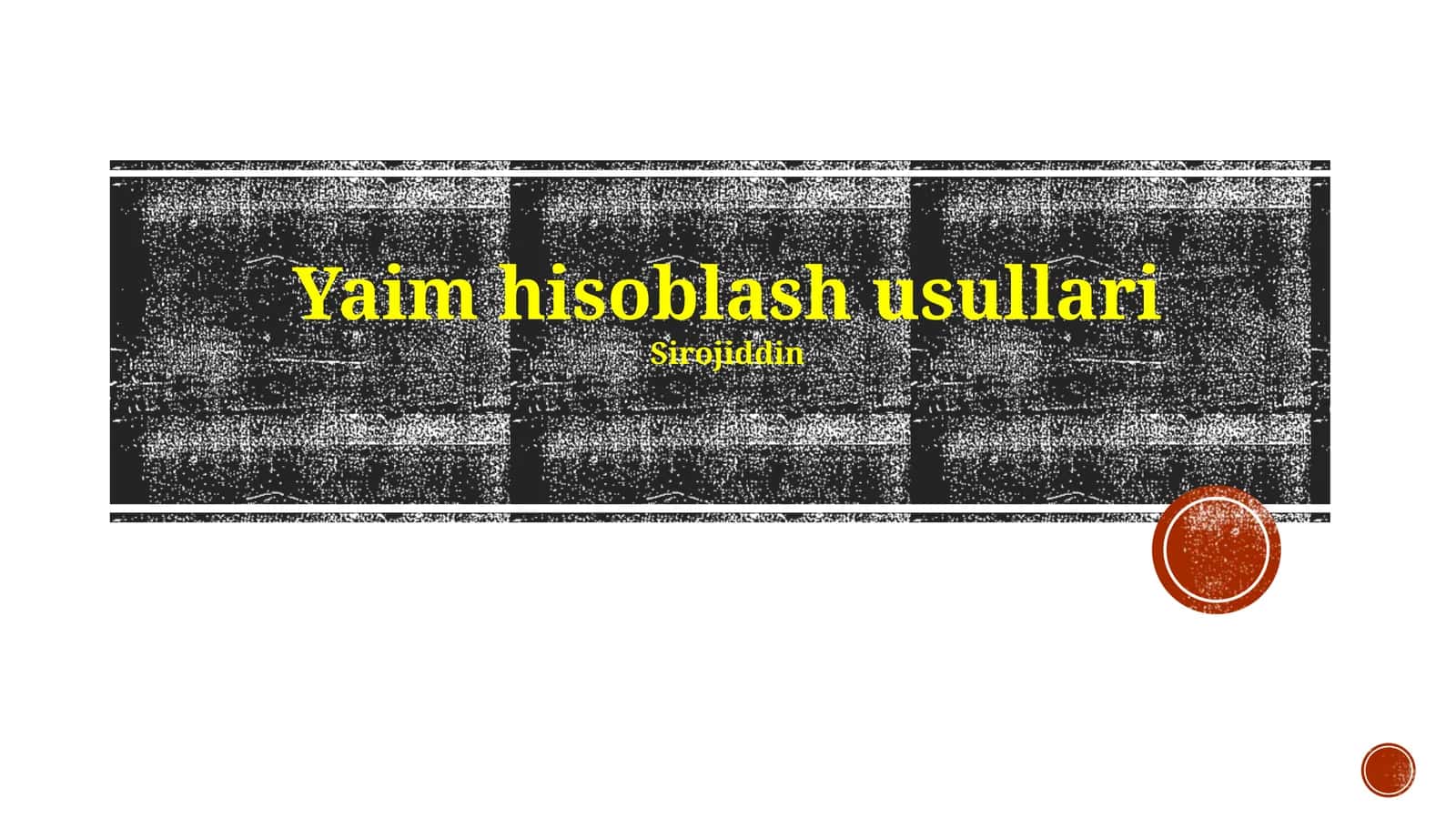 Soliq hisoblash usullari