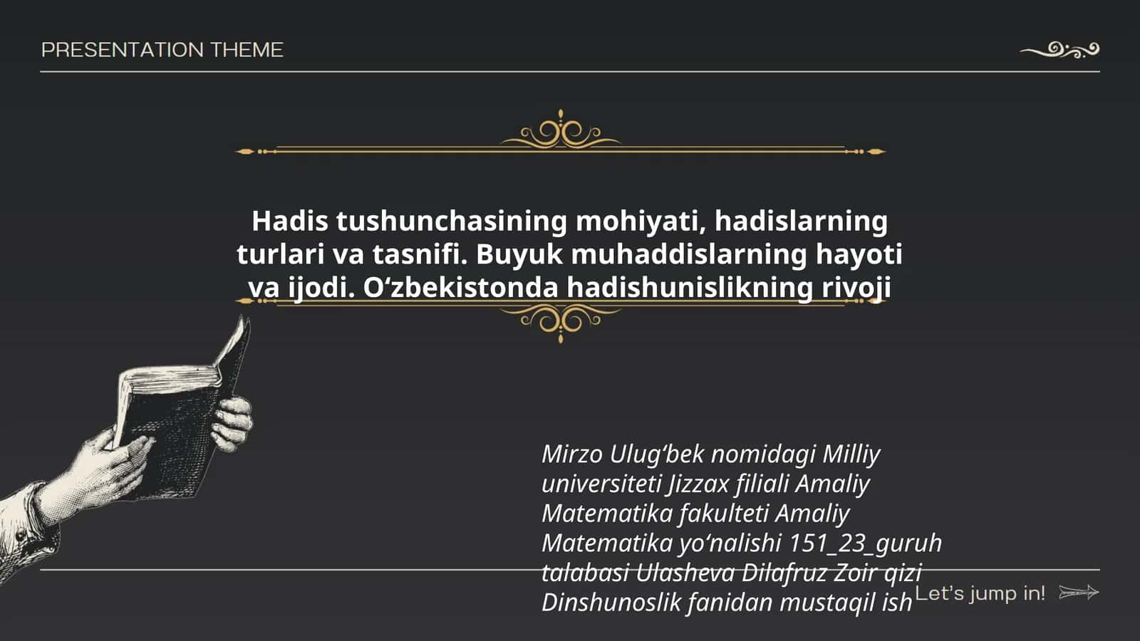 Hadis tushunchasining mohiyati