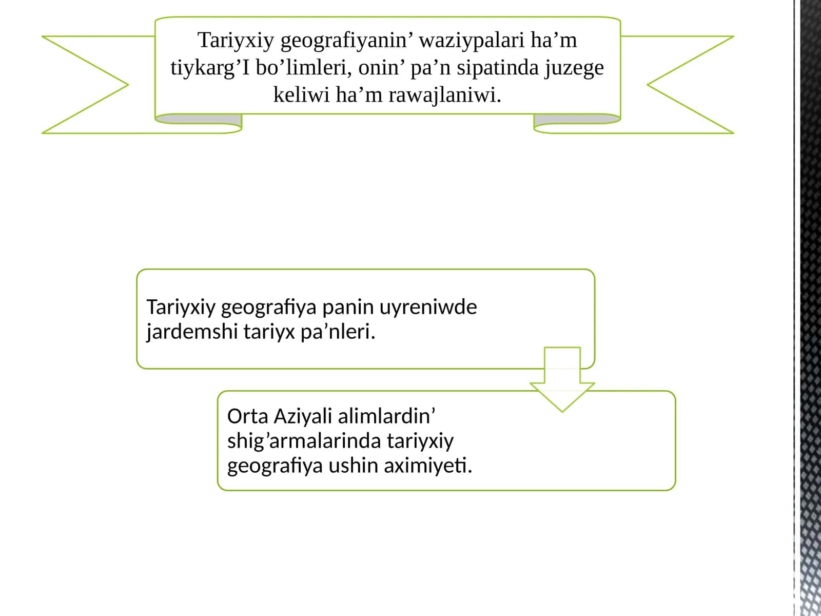 Tariyxiy-geografiyani o'rganish metodi