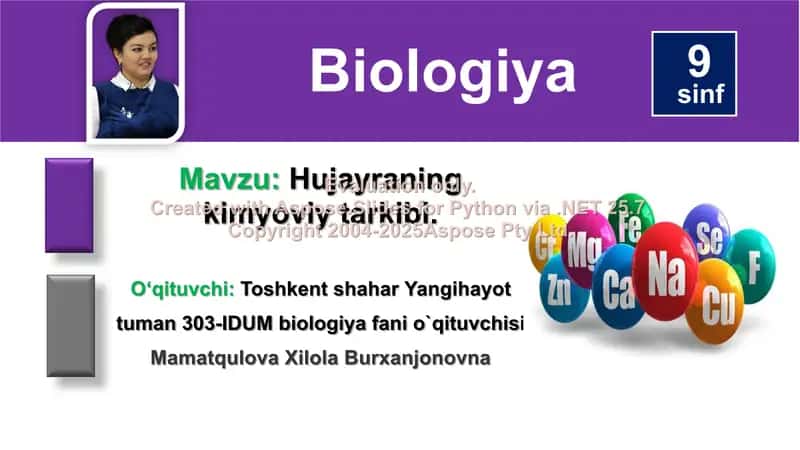 Hujayraning kimyoviy tarkibi