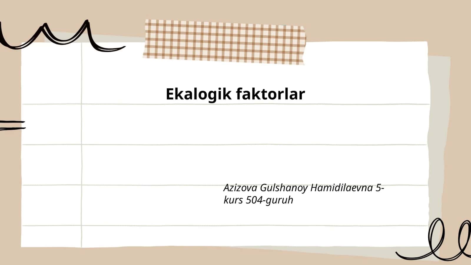 Ekalogik faktorlar