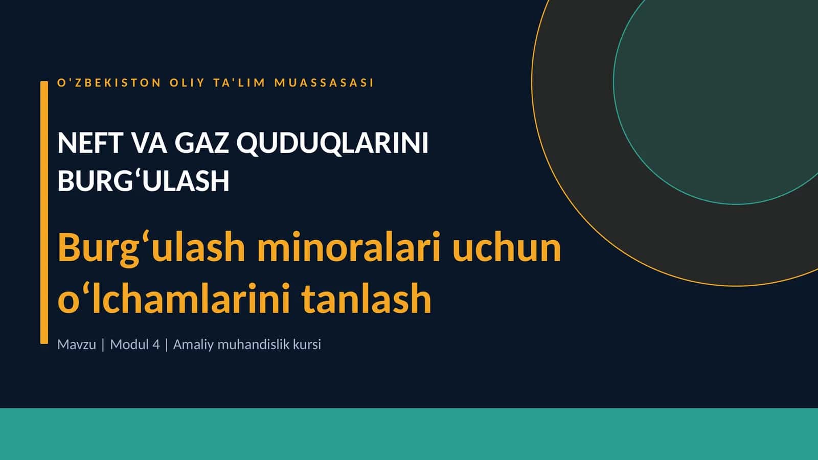 Burgʻulash minoralari – To‘liq dars taqdimoti 2026