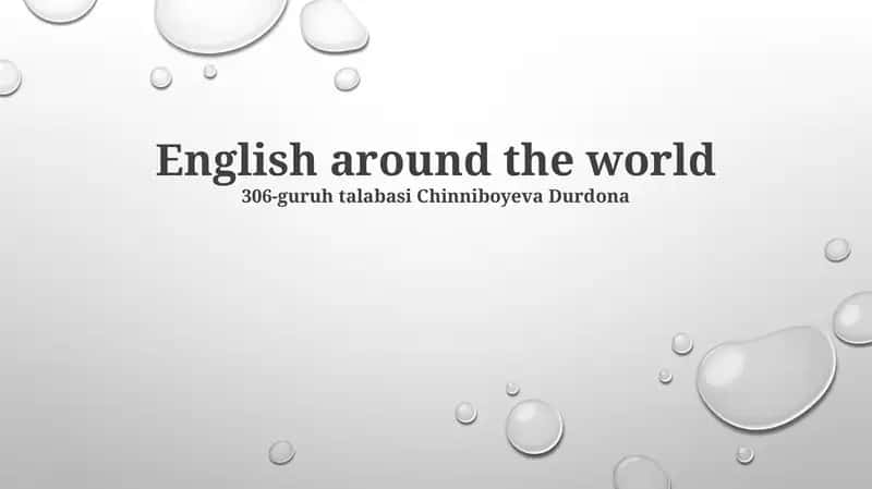 English around the world