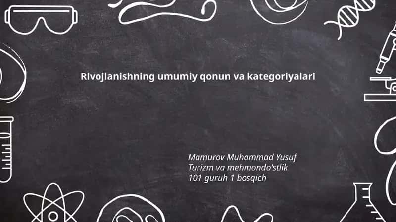 Rivojlanishning umumiy qonun va kategoriyalari