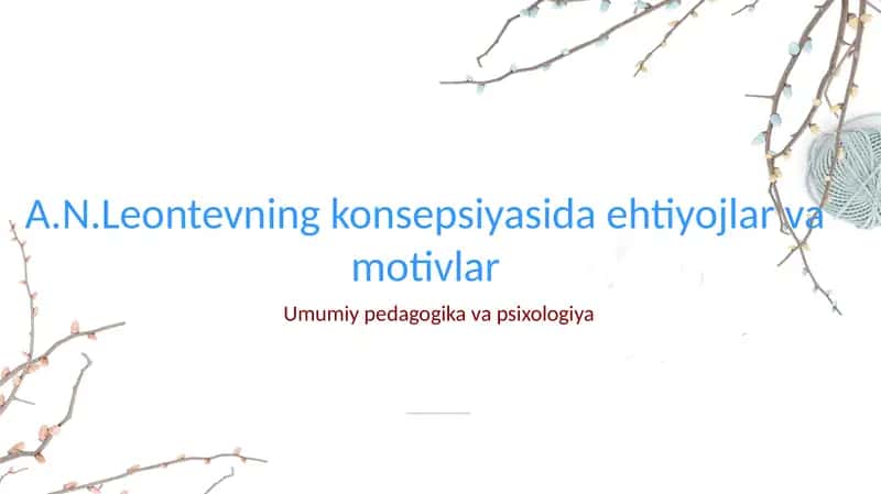Umumiy pedagogika va psixologiya