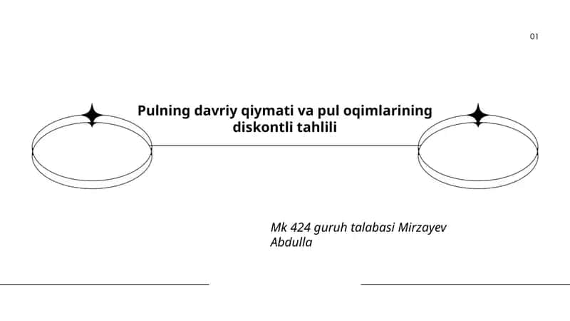 Pulning davriy qiymati va pul oqimlarining diskontli tahlili