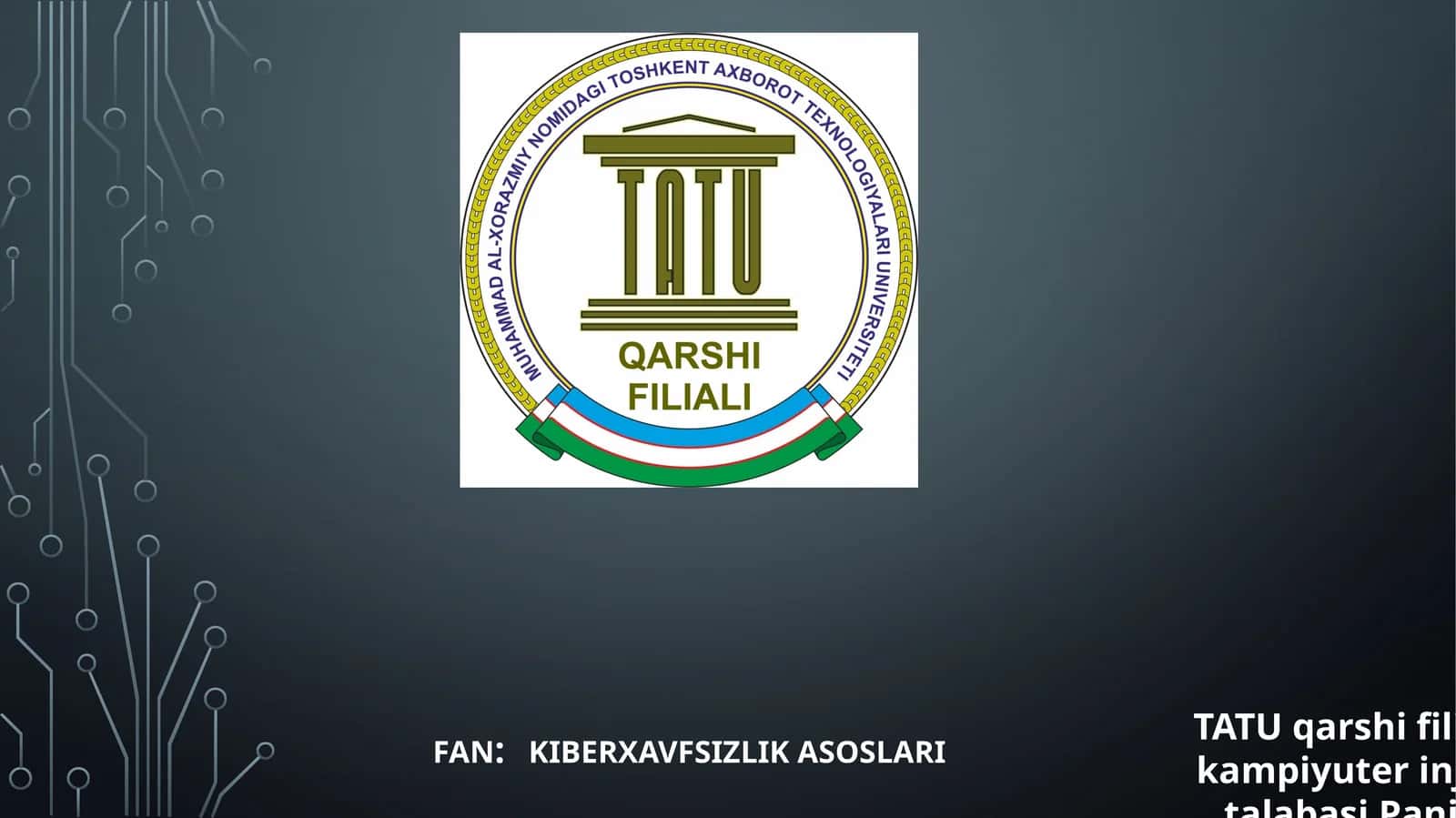 KIBERXAVFSIZLIK ASOSLARI