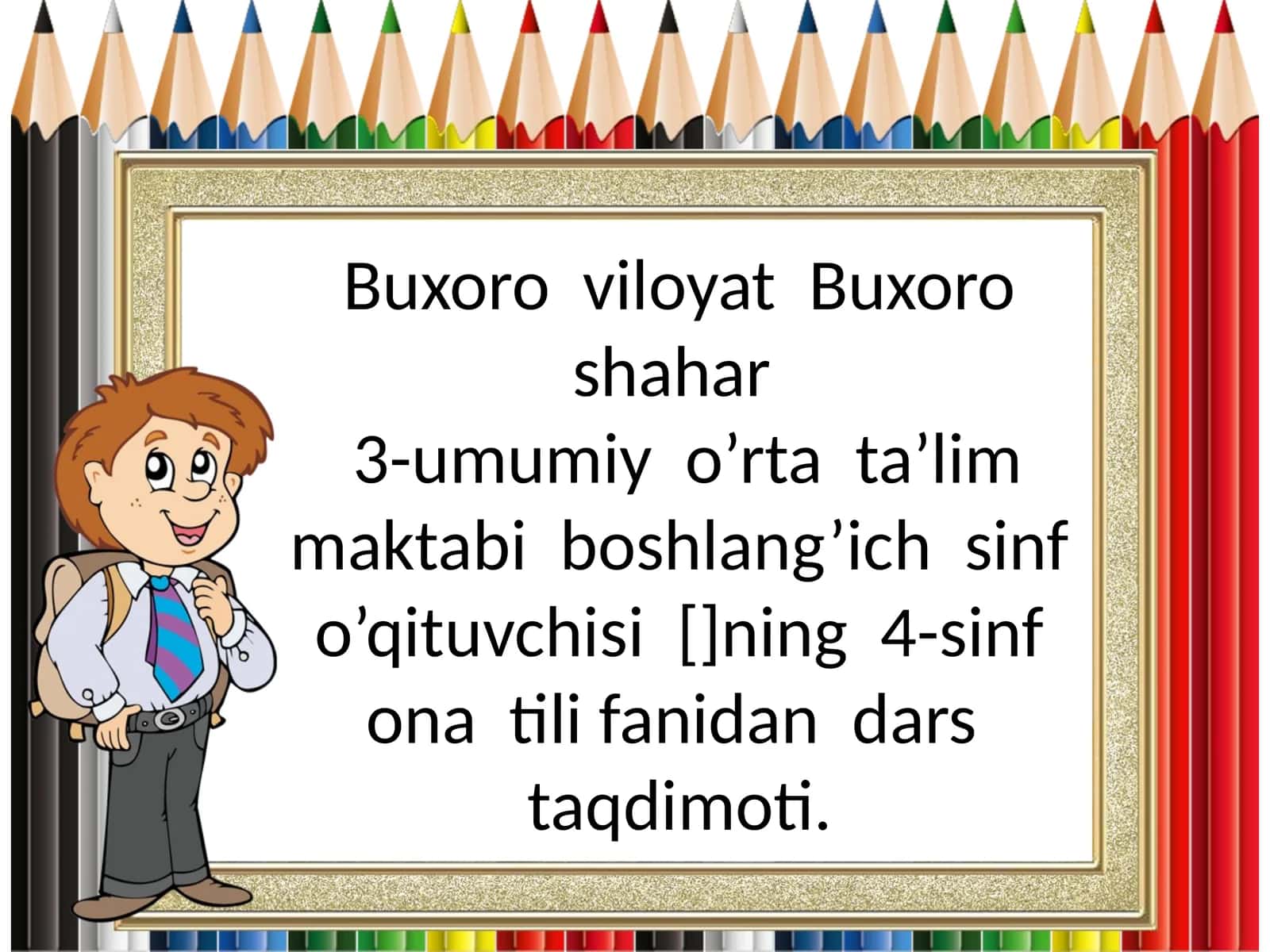 4-sinf ona tili fanidan dars taqdimoti
