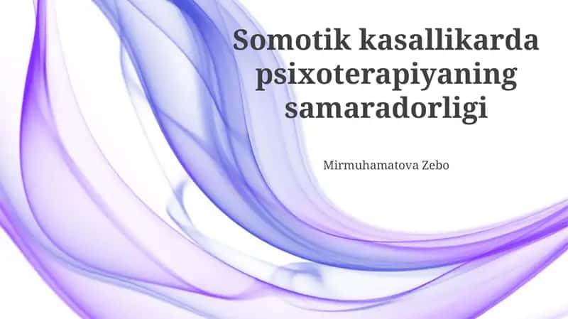 Somatik Kasalliklarda Psixoterapiyaning Ta'siri