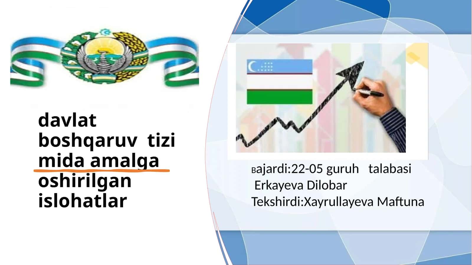 Mustaqillik yillari davlat boshqaruvi tizimida amalga oshirilgan islohatlar
