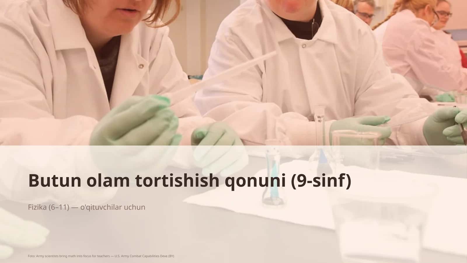 Butun olam tortishish qonuni (9-sinf)