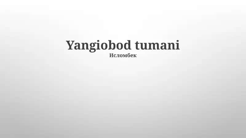 Yangiobod tumani