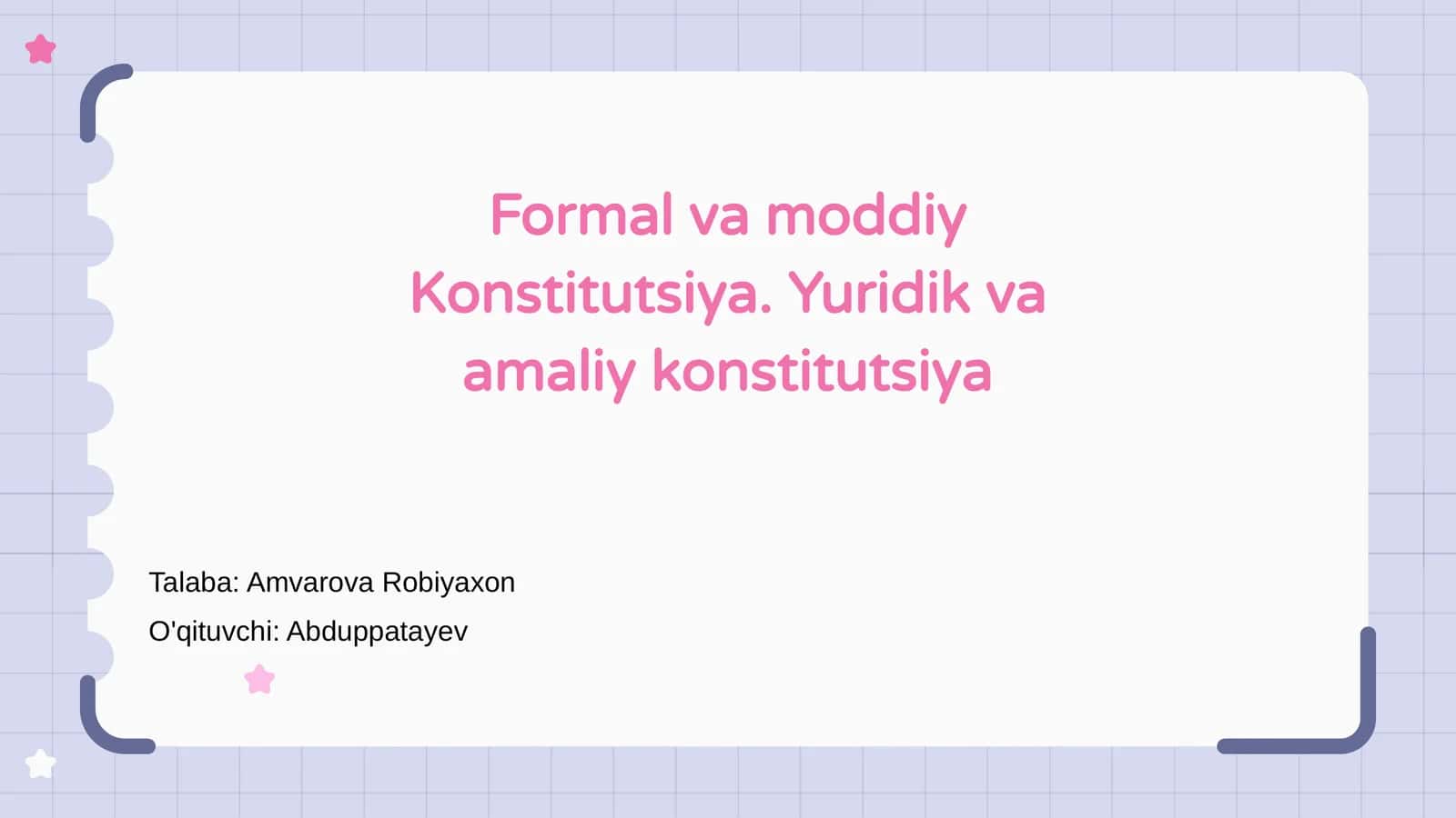 Formal va moddiy Konstitutsiya