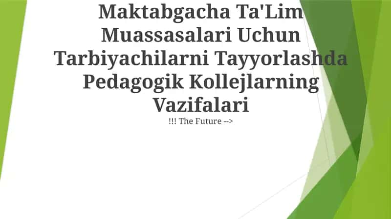 Pedagogika Kollejlarning Vazifalari