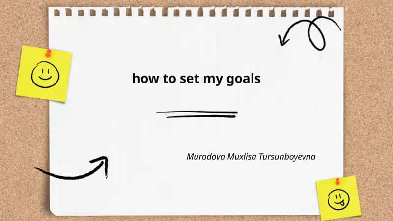 how to set my goals