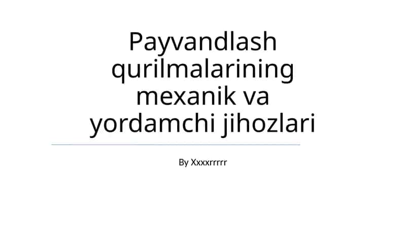 Payvandlash qurilmalari