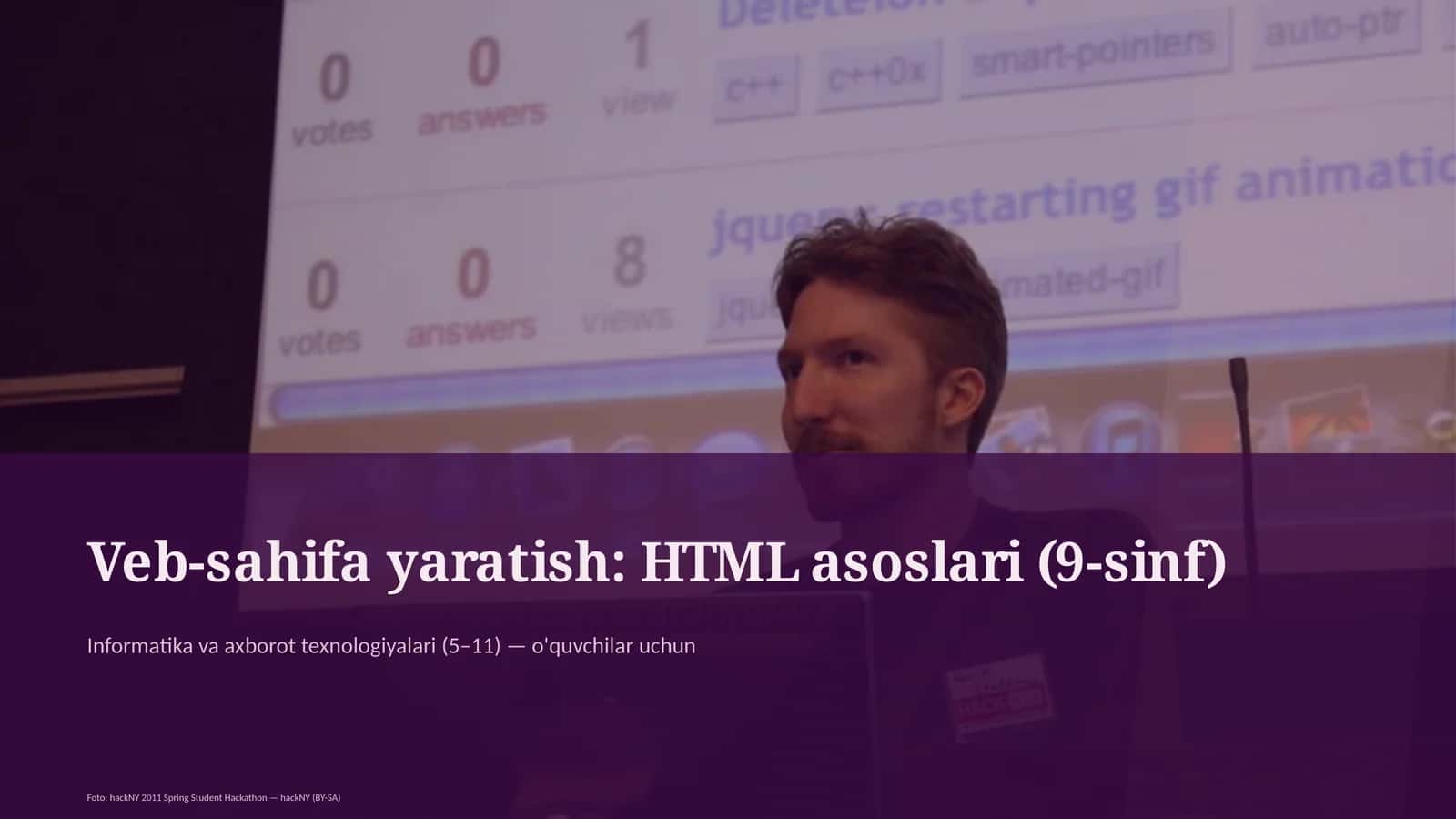 HTML asoslari (9-sinf)
