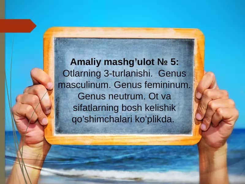 Оtlarning 3-turlanishi.  Genus masculinum. Genus femininum. Genus neutrum.