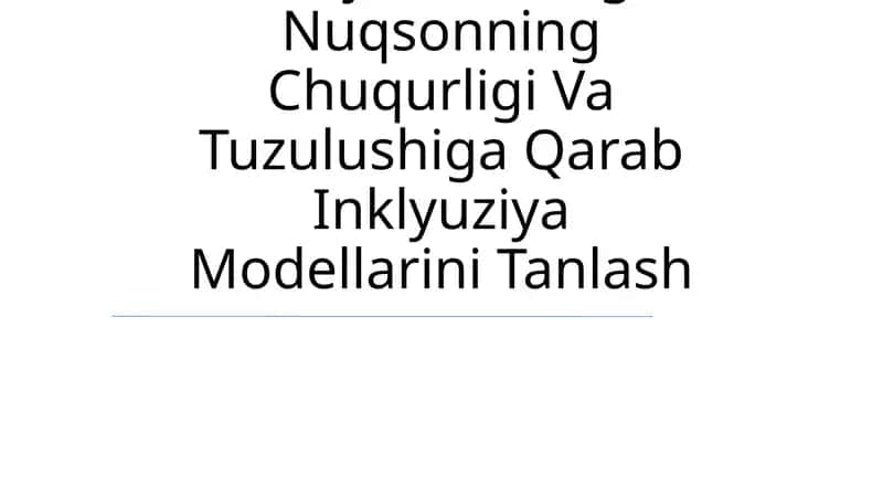 Rivojlanish buzilishi va inklyuziya modellari
