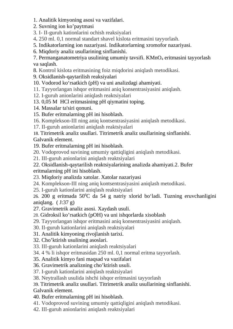 Analitik kimyo