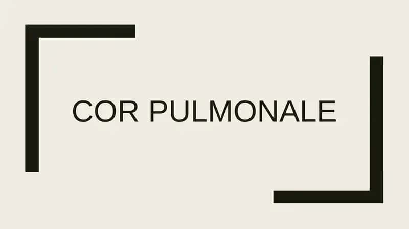 Cor pulmonale