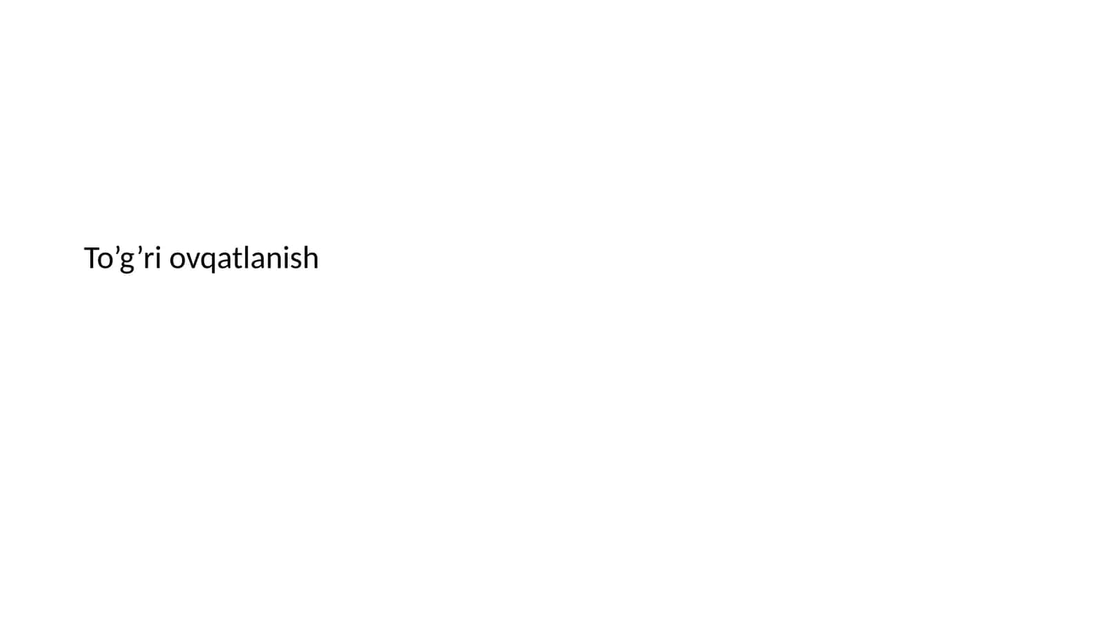 Oziq-ovqat piramidasi va sifatli ovqatlanish modeli