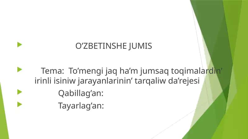 O’ZBETINSHE JUMIS
