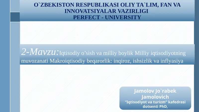 Iqtisodiyot va turizm