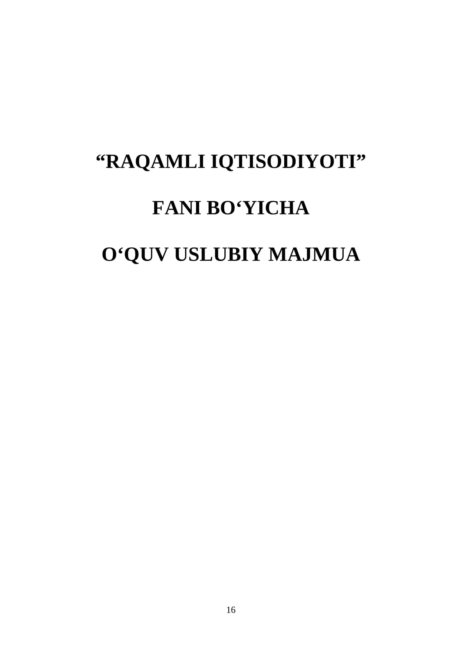RAQAMLI IQTISODIYOTI