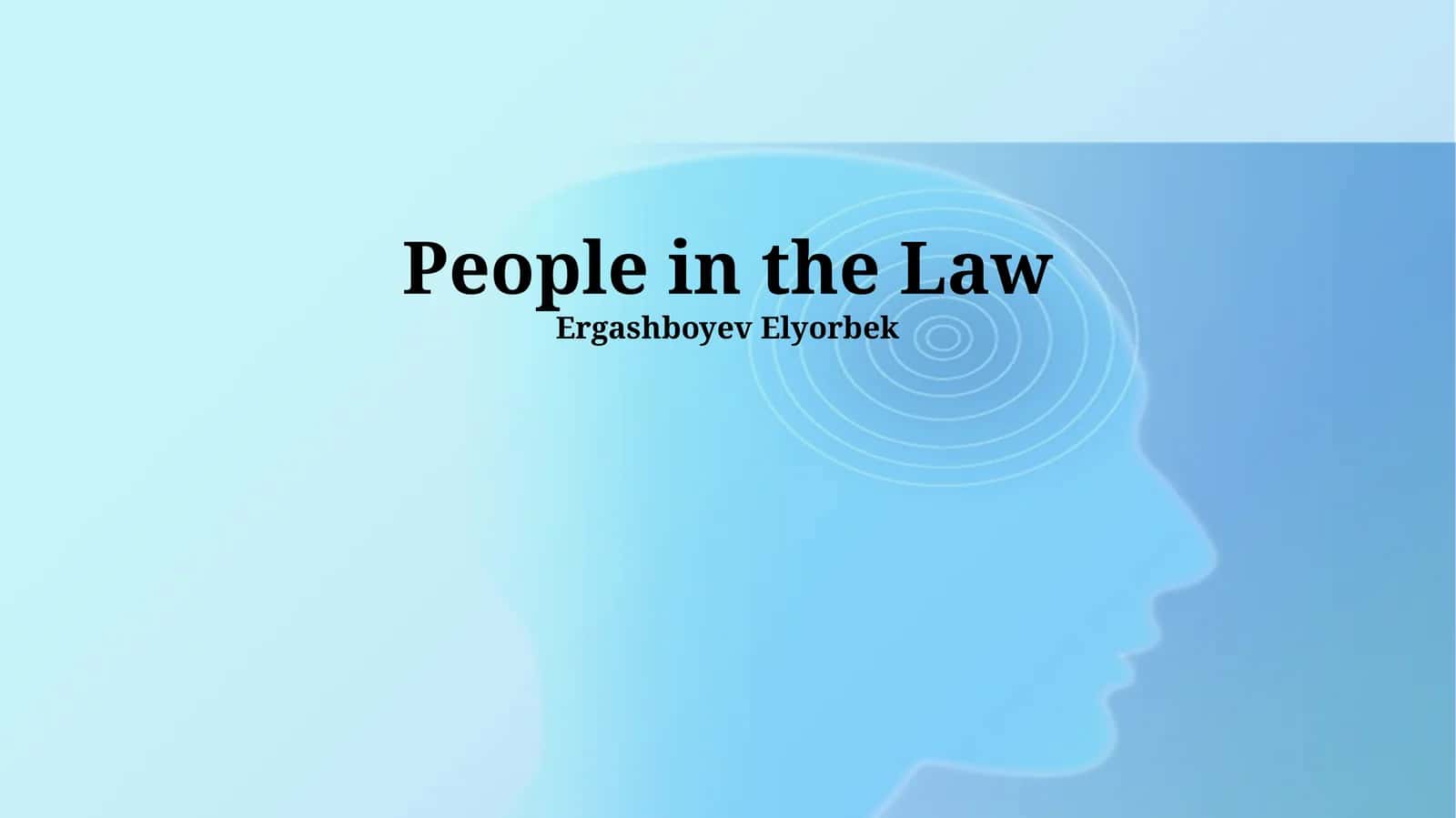 People in the Law