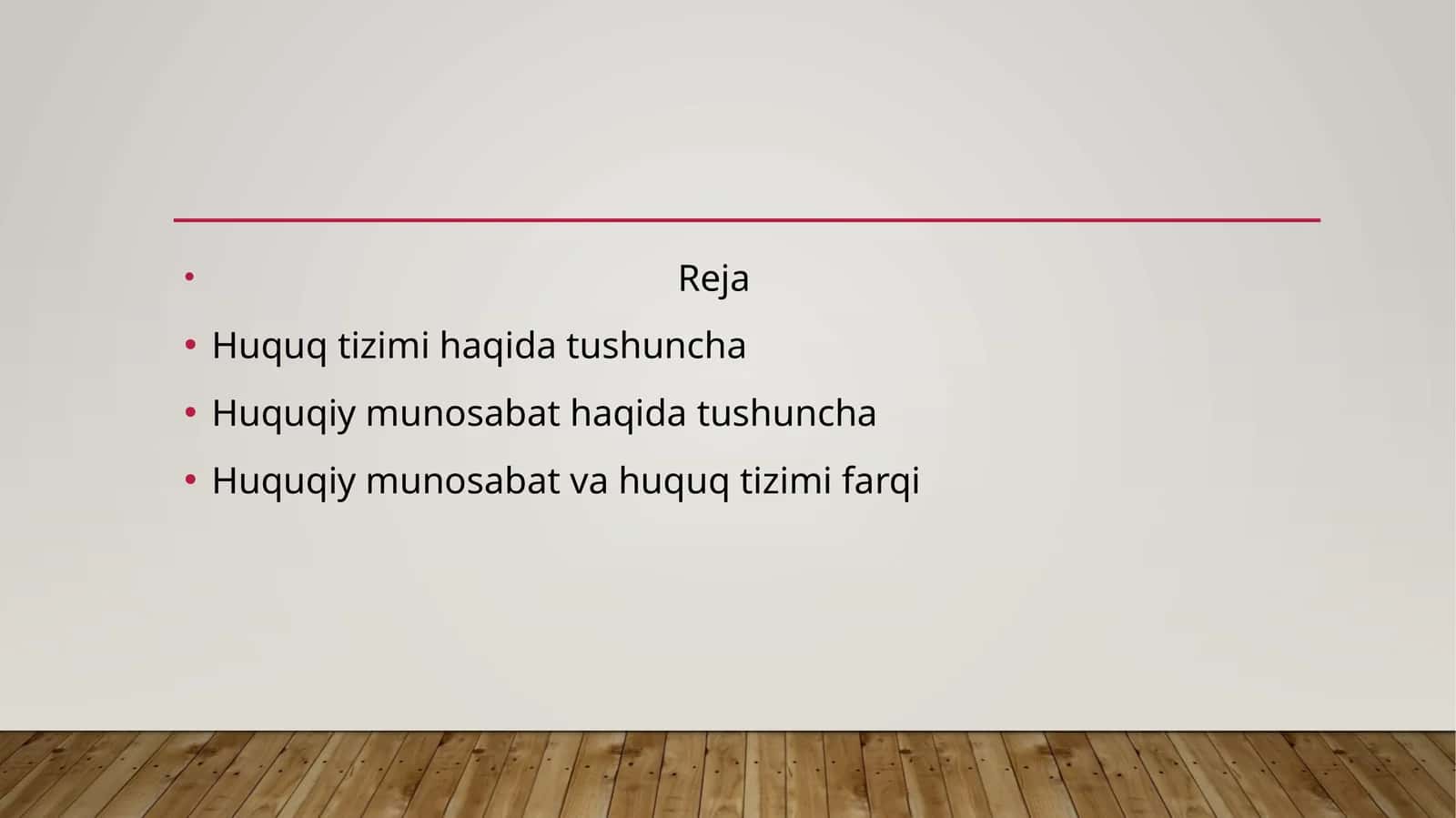 Huquq tizimi haqida